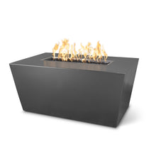 48" Rectangular Mesa Fire Pit - Powder Coated Metal - Black - Match Lit - Natural Gas