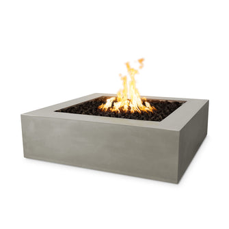 36" Square Quad Fire Pit - GFRC Concrete - Ash - Match Lit - Natural Gas