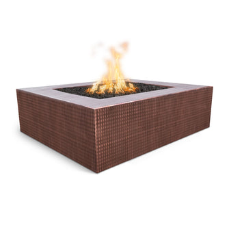 36" Square Quad Fire Pit - Copper - Match Lit - Natural Gas