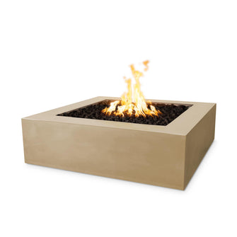 36" Square Quad Fire Pit - GFRC Concrete - Ash - Match Lit - Natural Gas