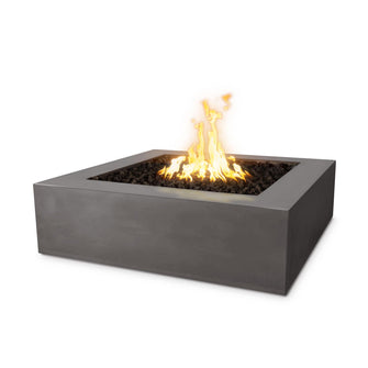 36" Square Quad Fire Pit - GFRC Concrete - Ash - Match Lit - Natural Gas