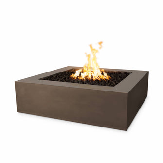 36" Square Quad Fire Pit - GFRC Concrete - Ash - Match Lit - Natural Gas