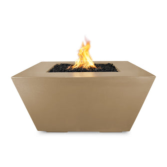 36" Square Redan Fire Pit - GFRC Concrete - Ash - Match Lit - Natural Gas