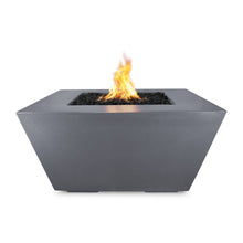 36" Square Redan Fire Pit - GFRC Concrete - Ash - Match Lit - Natural Gas