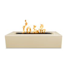 48" Rectangular Regal Fire Pit - GFRC Concrete - Ash - Match Lit - Natural Gas