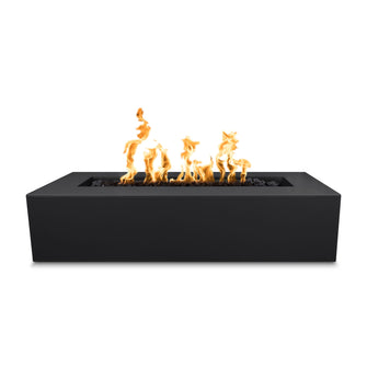 48" Rectangular Regal Fire Pit - GFRC Concrete - Ash - Match Lit - Natural Gas