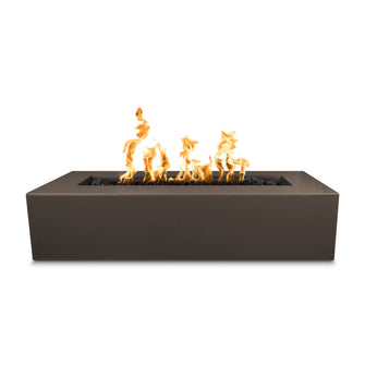 72" Rectangular Carmen Fire Pit - GFRC Concrete - Ash - Match Lit - Natural Gas