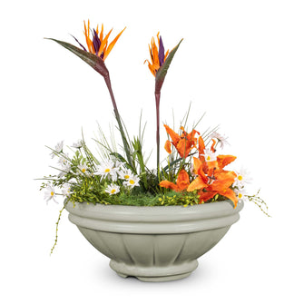 24" Round Roma Planter Bowl - GFRC Concrete - Ash -