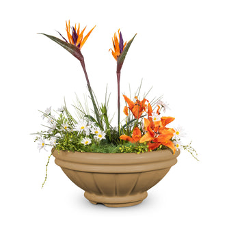 24" Round Roma Planter Bowl - GFRC Concrete - Ash -
