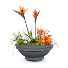 24" Round Roma Planter Bowl - GFRC Concrete - Ash -