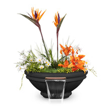 24" Round Roma Planter & Water Bowl - GFRC Concrete - Ash -