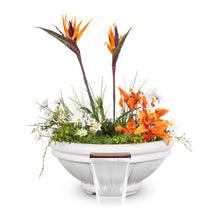 24" Round Roma Planter & Water Bowl - GFRC Concrete - Ash -
