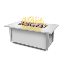 48" Rectangular Salinas Fire Table - Powder Coated Metal - Black - Match Lit - Natural Gas