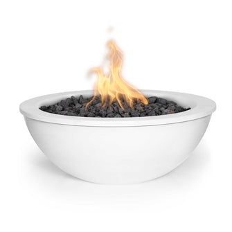 27" Round Sedona Fire Bowl - Powder Coated Metal - Black - Match Lit - Natural Gas