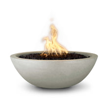 27" Round Sedona Fire Bowl - GFRC Concrete - Ash - Match Lit - Natural Gas