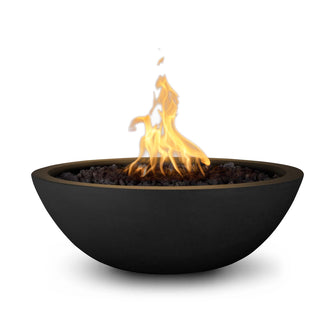 27" Round Sedona Fire Bowl - GFRC Concrete - Ash - Match Lit - Natural Gas