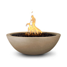 27" Round Sedona Fire Bowl - GFRC Concrete - Ash - Match Lit - Natural Gas