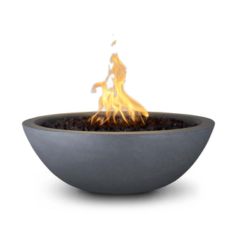 27" Round Sedona Fire Bowl - GFRC Concrete - Ash - Match Lit - Natural Gas
