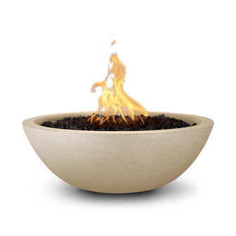 27" Round Sedona Fire Bowl - GFRC Concrete - Ash - Match Lit - Natural Gas