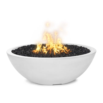 48" Round Sedona Fire Pit - GFRC Concrete - Ash - Match Lit - Natural Gas