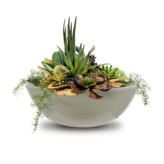 27" Round Sedona Planter Bowl - GFRC Concrete - Ash -