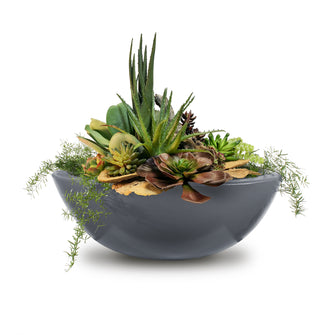 27" Round Sedona Planter Bowl - GFRC Concrete - Ash -