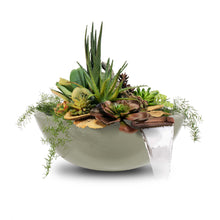 27" Round Sedona Planter & Water Bowl - GFRC Concrete - Ash -