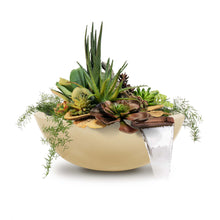 27" Round Sedona Planter & Water Bowl - GFRC Concrete - Ash -