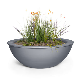 27" Round Sedona Planter Bowl - Powder Coated Metal - Black -