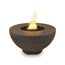 37" Round Sienna Fire Pit - GFRC Concrete - Ash - Match Lit - Natural Gas