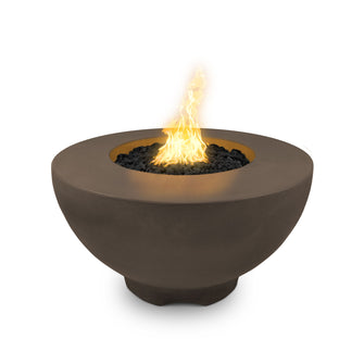 37" Round Sienna Fire Pit - GFRC Concrete - Ash - Match Lit - Natural Gas