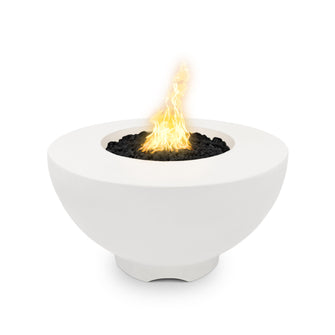 37" Round Sienna Fire Pit - GFRC Concrete - Ash - Match Lit - Natural Gas