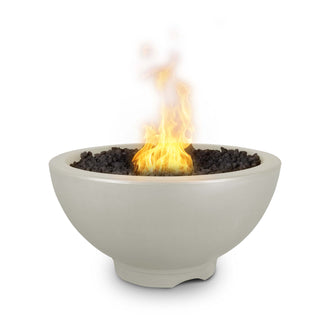 38" Round Sonoma Fire Pit - GFRC Concrete - Ash - Match Lit - Natural Gas