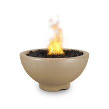 38" Round Sonoma Fire Pit - GFRC Concrete - Ash - Match Lit - Natural Gas