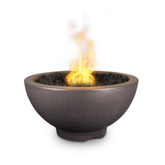 38" Round Sonoma Fire Pit - GFRC Concrete - Ash - Match Lit - Natural Gas