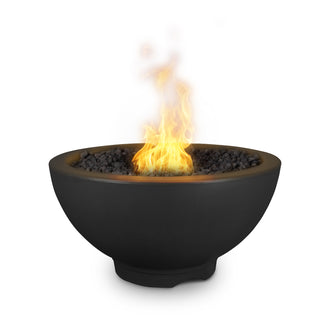 38" Round Sonoma Fire Pit - GFRC Concrete - Ash - Match Lit - Natural Gas