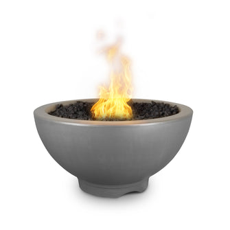 38" Round Sonoma Fire Pit - GFRC Concrete - Ash - Match Lit - Natural Gas