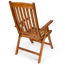 Teak 5-Piece Butterfly Dining Set, Table Extends 50"/75", Seats 6-8 People, Includes Folding Chairs