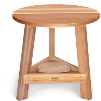 2-Piece Cedar Adirondack Tripod Table Set - Handcrafted In Canada With Rot Resistant, Untreated, Western Red Cedar.