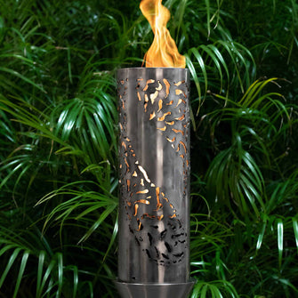 Tiki Torch with Original TOP Torch Base - Stainless Steel