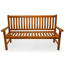 Teak Wave Bench - 64'W' & Seats 3 - Indonesian Teak With a Java Finish.