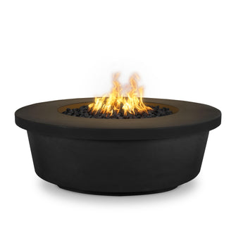 48" Round Tempe Fire Pit - GFRC Concrete - Ash - Match Lit - Natural Gas