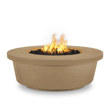 48" Round Tempe Fire Pit - GFRC Concrete - Ash - Match Lit - Natural Gas