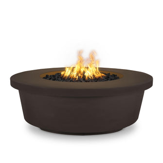 48" Round Tempe Fire Pit - GFRC Concrete - Ash - Match Lit - Natural Gas