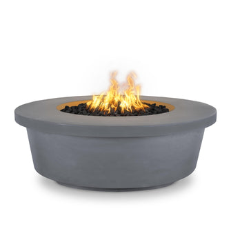 48" Round Tempe Fire Pit - GFRC Concrete - Ash - Match Lit - Natural Gas
