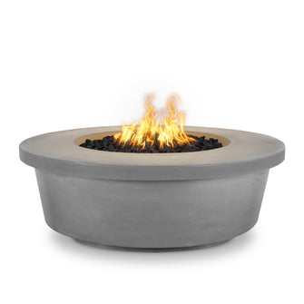48" Round Tempe Fire Pit - GFRC Concrete - Ash - Match Lit - Natural Gas