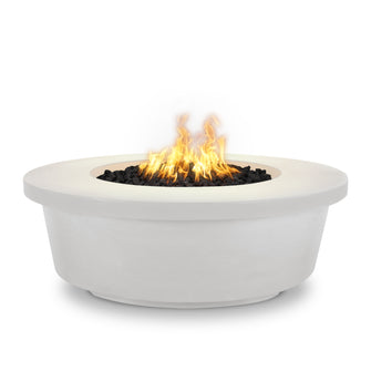 48" Round Tempe Fire Pit - GFRC Concrete - Ash - Match Lit - Natural Gas