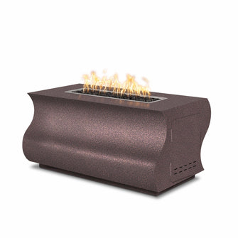48" Rectangular Tidal Fire Pit - Powder Coated Metal - Black - Match Lit - Natural Gas