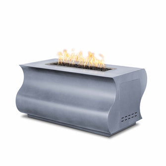 48" Rectangular Tidal Fire Pit - Powder Coated Metal - Black - Match Lit - Natural Gas