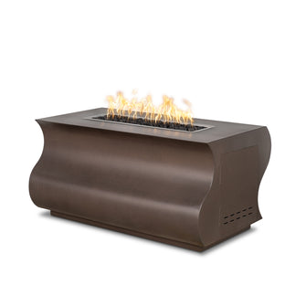 48" Rectangular Tidal Fire Pit - Powder Coated Metal - Black - Match Lit - Natural Gas